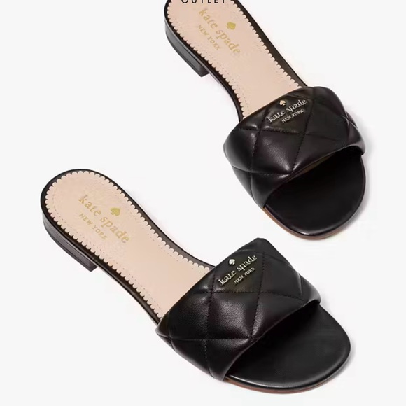 Kate Spade Pillow Sandal Black Sleek and Sexy Size 7.5, New Never Worn. - Picture 3 of 9